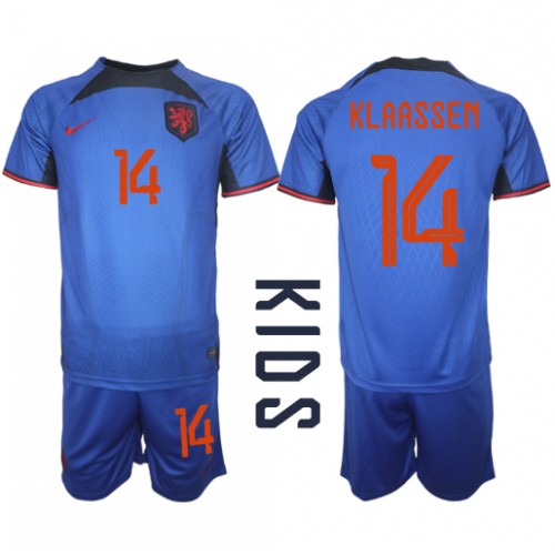 Nederland Davy Klaassen #14 Bortedraktsett Barn VM 2022 Kortermet (+ Korte bukser) Nederland Davy Klaassen #14 Bortedraktsett Barn VM 2022 Kortermet (+ Korte bukser)